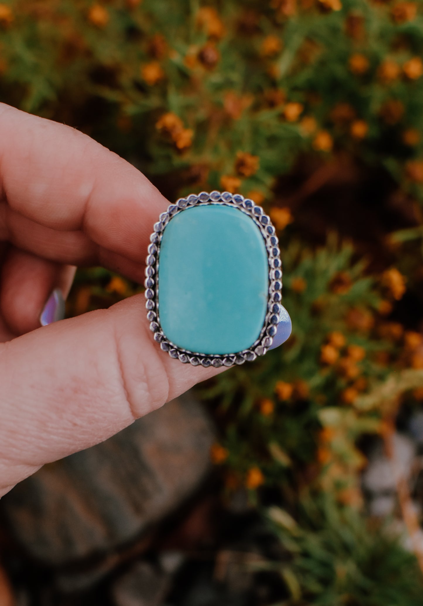 Kingman Turquoise Ring sz 6.5