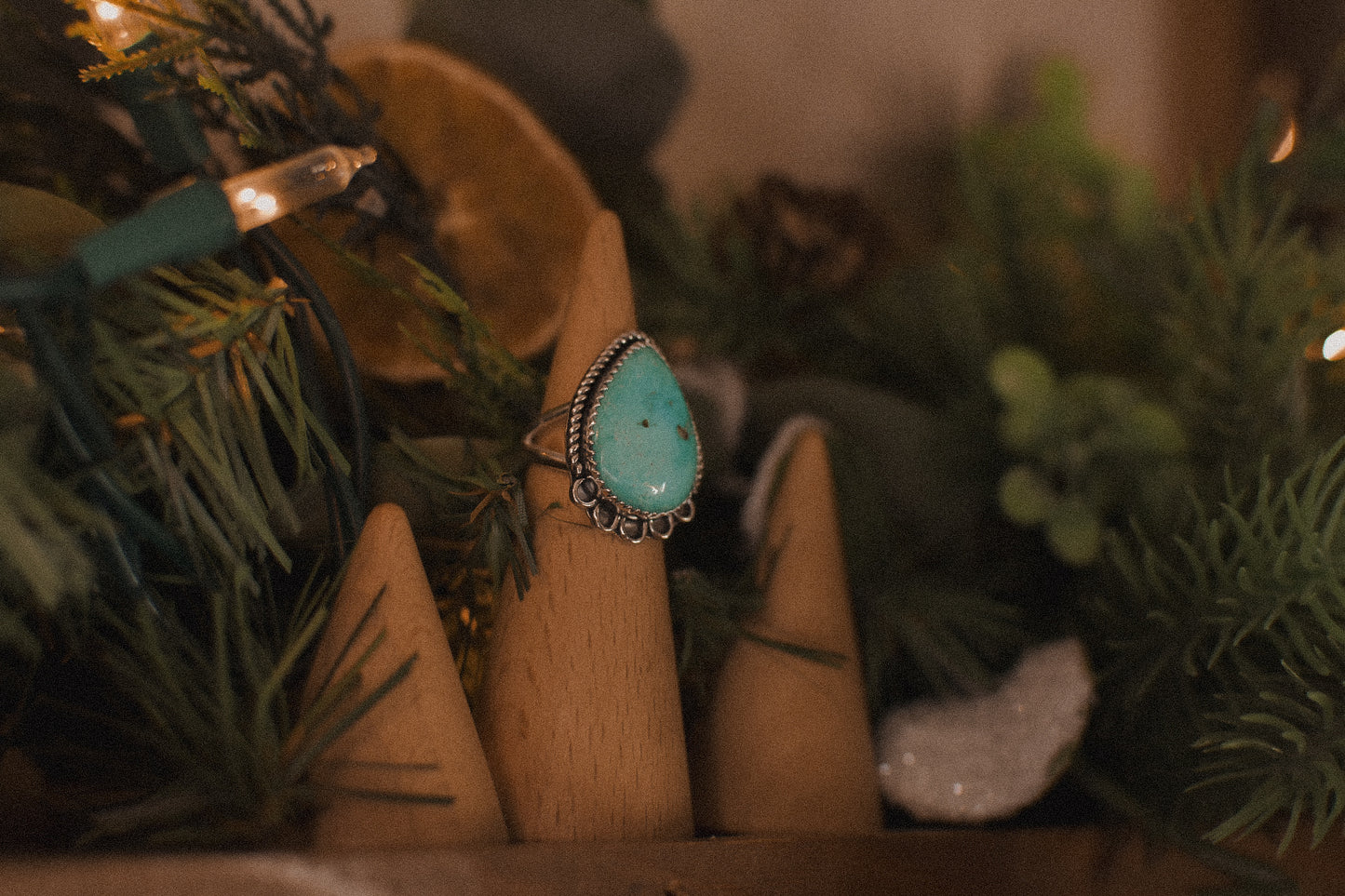 Old Stock Turquoise Ring sz 5