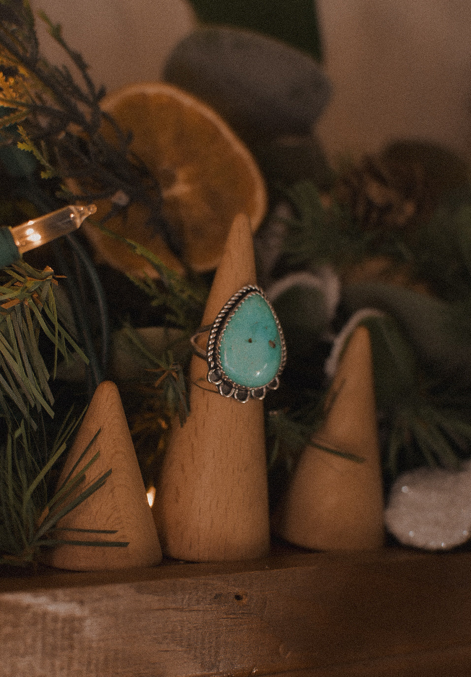 Old Stock Turquoise Ring sz 5