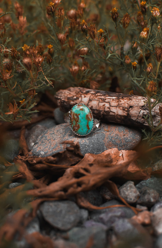 Tyrone Turquoise Ring sz 7.5